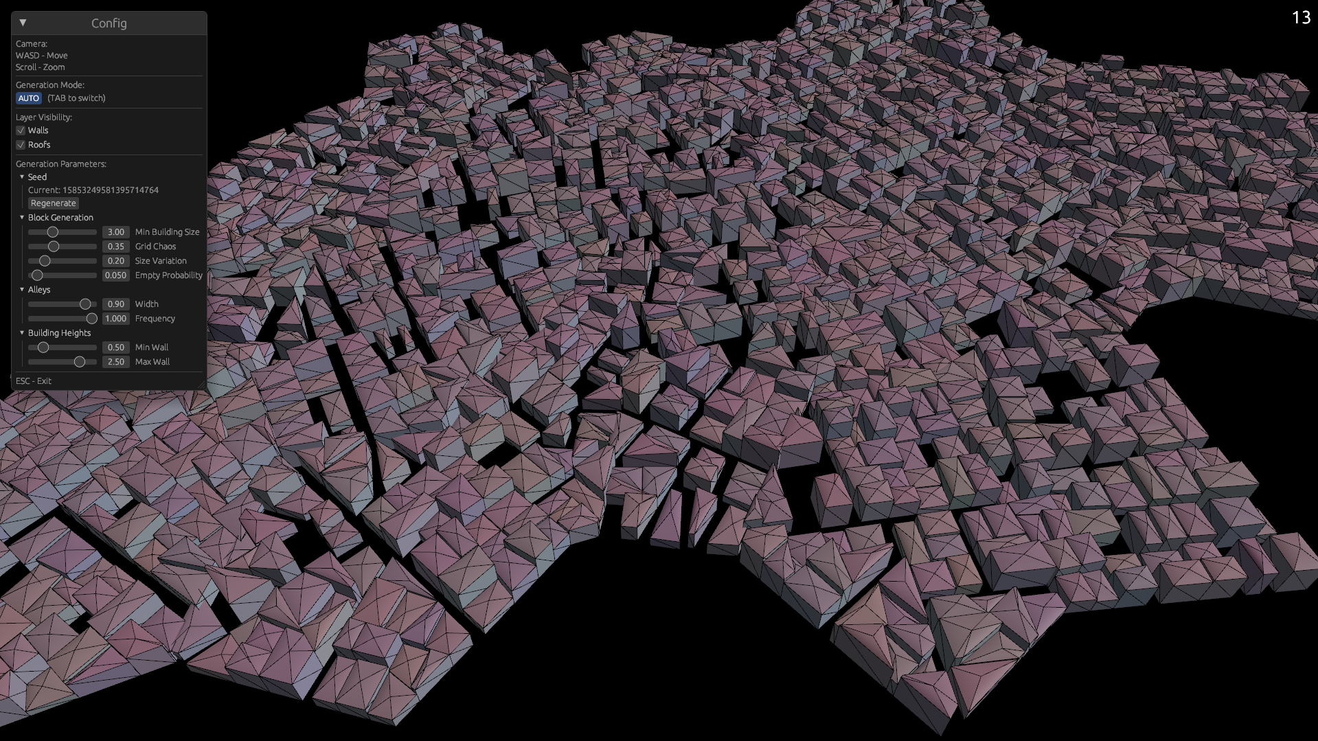 Procedural Buildings Generator